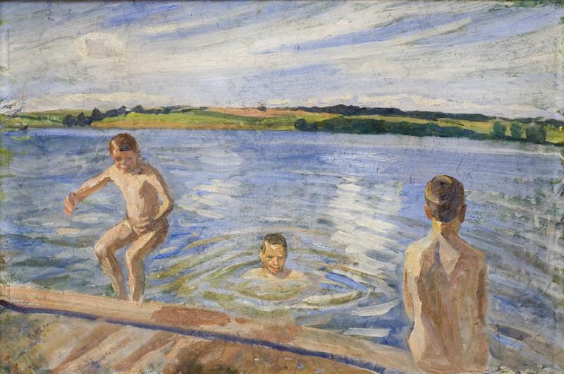 Peter Hansen Boys Bathing oil painting image